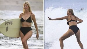 Ivanka Trump SURGE de Biquíni Preto na Praia e CHOCA com suas Habilidades de Surf!