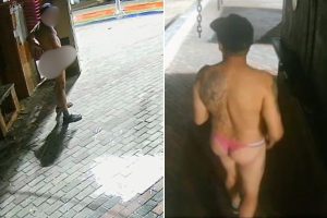 Choque na Praia: Homem em Calcinha Faz Ato Chocante em Pleno Quiosque – Assista ao VÍDEO Polêmico!
