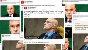 Economist explode na polêmica: 13 ataques diretos a Moraes em uma só semana!