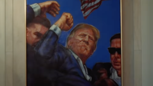 Trump Exibe Pintura Chocante do Dia do Tiro na Casa Branca: Uma Provocação Sem Fim!